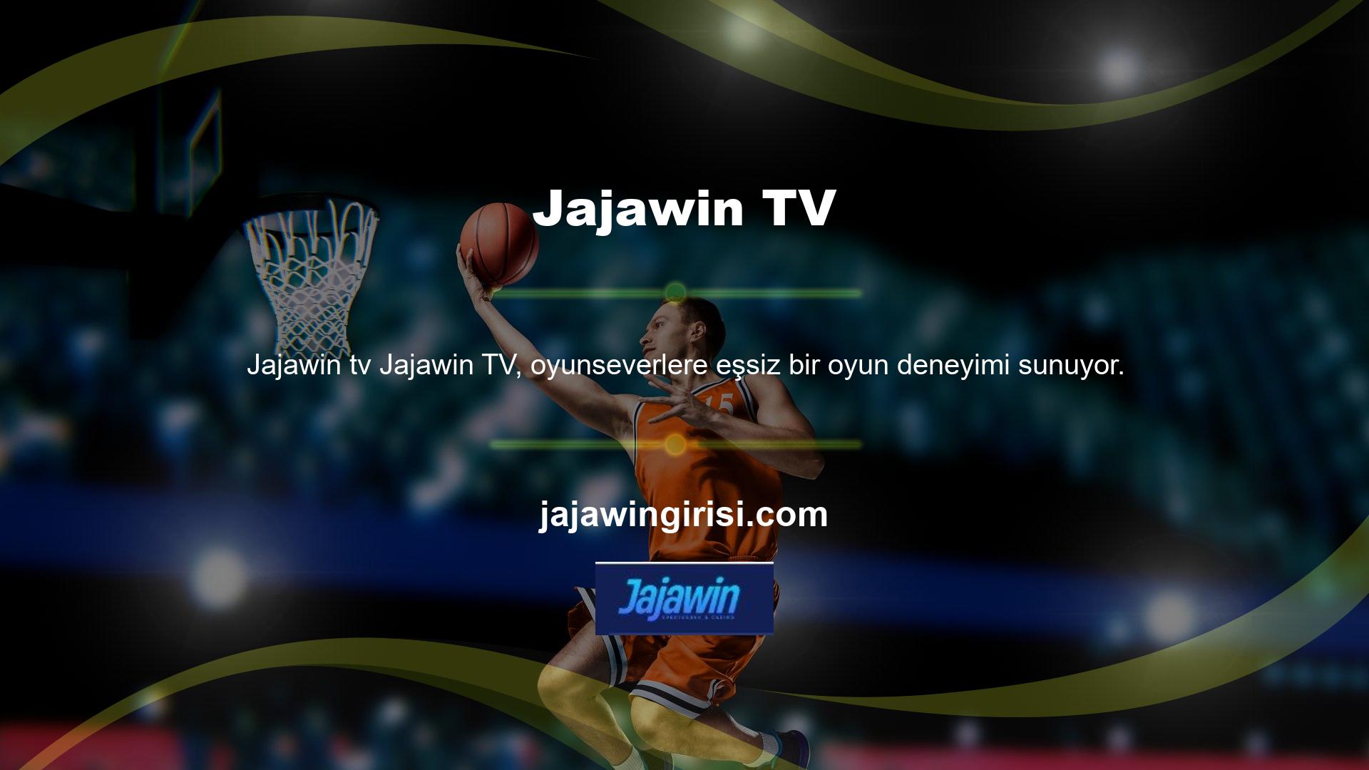 Güncel Jajawin giriş adresinizle sayfayı ziyaret ederseniz sol üst köşede Jajawin TV sekmesini göreceksiniz